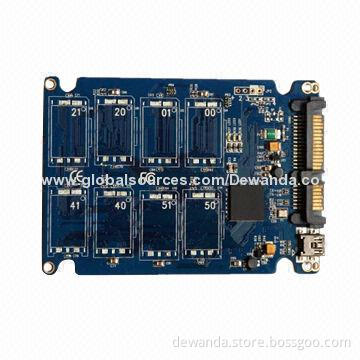 Single-sided PCB, Flash Gold, Blue Solder Mask